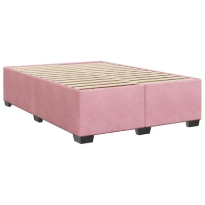 Imagen de vidaXL Estructura de Cama sin colchón Terciopelo Rosa 160x200 cm