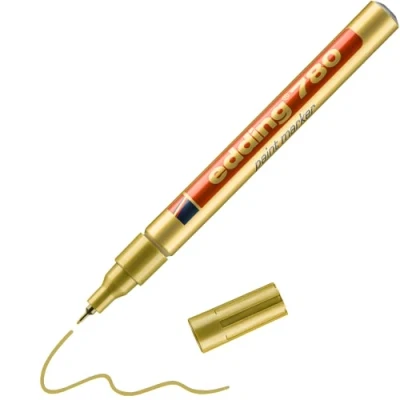 Imagen de Edding Glanzlack Marker Sharpie Fino (0.8 mm) 780 Paquete 8 Colores a Elegir Oro, 1