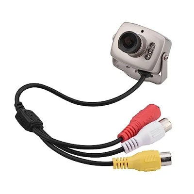 Imagen de MAGT Mini cámara, 6LED con Cable CMOS CCTV Cámara de Seguridad Video Digital visión Nocturna PAL/NTSC(Sistema PAL)
