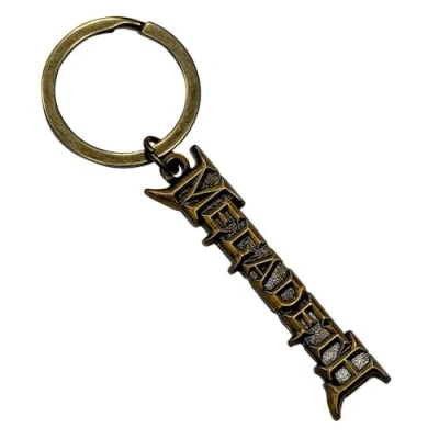 Imagen de Rock Off officially licensed products Megadeth Oro Band Logo Llavero Keychain, dorado, talla unica