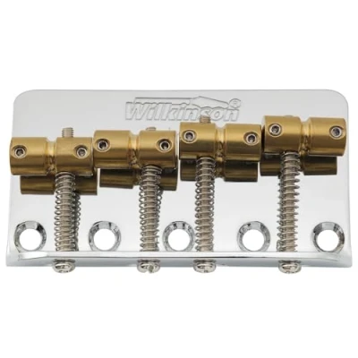 Imagen de Wilkinson WBBC Vintage 4 Cuerdas Puente Bajo Selletas Latón para Eléctrico Fender Precision Jazz Bass,Cromado