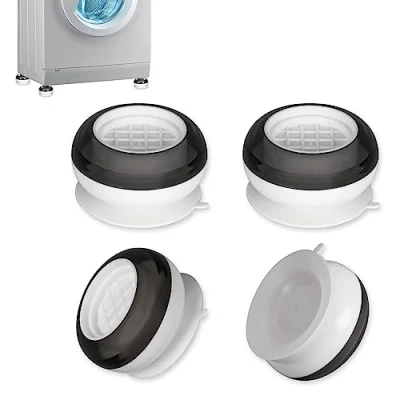 Imagen de Alyvisun Almohadillas Lavadora, 4 Piezas Universal Soporte Antivibracion Base Antideslizantes Patas Amortiguadores Pies Antióxido para Secadoras, Frigorífico