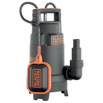 Imagen de BLACK+DECKER Bomba Sumergible BXUP750PTE para Aguas Limpias y Sucias (750 W, Caudal max. 13.000 l/h, Prevalencia 8 m) Negro