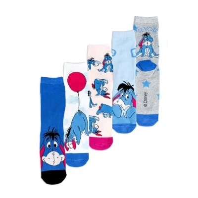 Imagen de Disney I Aah Calcetines para mujer, diseño de Winnie the Pooh 38 43 (5 unidades), multicolor,
