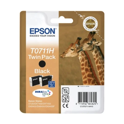 Imagen de Epson C13T07114H10 Pack de 2 cartuchos tinta, negro, Ya disponible en Amazon Dash Replenishment