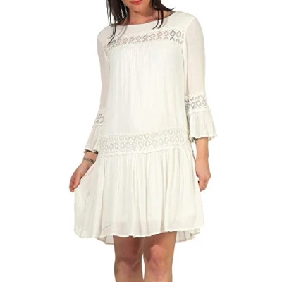 Imagen de Only Onltyra 3/4 Flare Short Dress Wvn Noos Vestido Casual, Cloud Dancer, 36 EU para Mujer