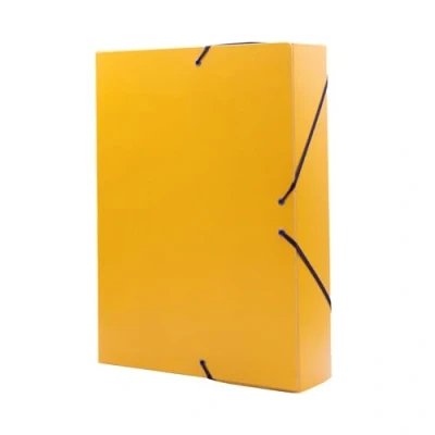 Imagen de Raylu Paper carpeta de proyectos Mate tamaño A4 con lomo 5 cm, cartón resistente y cierre gomas para escolares u oficina, Archivador 34 x 24 cm (Amarillo)
