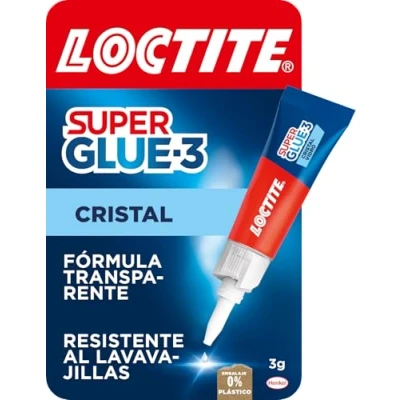 Imagen de Loctite Super Glue 3 Cristal, adhesivo para cristal resistente al agua, pegamento instantáneo especial cristales, transparente y extrafuerte, 1x3 g