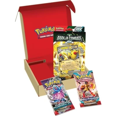 Imagen de JCC Pokémon: baraja Combate ex de Ampharos y Lote 2 Paquetes Mejora (baraja 60 Cartas Lista para Jugar)