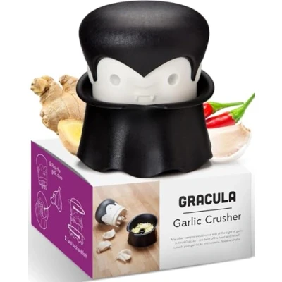 Imagen de OTOTO Gracula Garlic Crusher Twist Top Mincer &amp; Easy Squeeze Manual Press Peeler BPA Free Cool Kitchen Gadgets Clean by Hand Wash Only