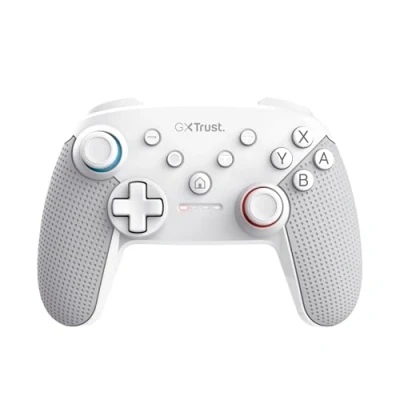 Imagen de Trust GXT 1246W Muta Mando Nintendo Switch Inalambrico con Bluetooth, Vibración Dual Shock, Sensor de Control, Función Turbo, 15h Juego, Controller para Switch, Lite, OLED, Blanco