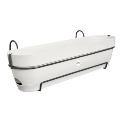 Imagen de Elho Vibia Campana Trough Allin1 70 Jardinera por Balcón Ø 70.4 x H 17.7 cm Blanco/Silky White