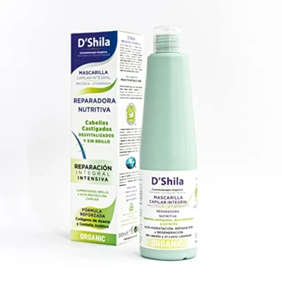 Imagen de Mascarilla Integral Reparadora Nutritiva D’Shila 300ml Hidratante Repara el Cuero Cabelludo Ingredientes Naturales, Sin Siliconas ni Parabenos