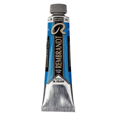 Imagen de Talens Rembrandt Excelentes colores de pintura al óleo 40 ml 582 Azul manganeso ftalo