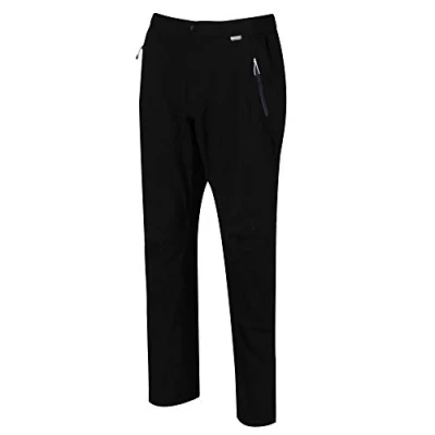Imagen de Regatta Highton Pantalón de Senderismo Tejido elástico, Impermeable y traspirable Overtrousers, Hombre, Black, XL