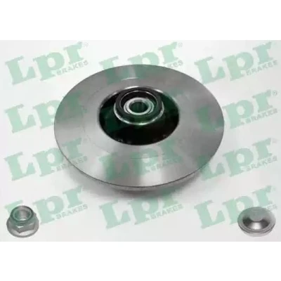Imagen de LPR R1030PCA Disco de freno 270 10 4 macizo con juego cojinetes rueda, anillo sensor ABS accesorios RENAULT: SCENIC 2, MEGANE 2 Kombi