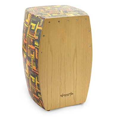 Imagen de World Rhythm CAJ3 Cajón, Tambor de Caja Cajón Tamaño Completo con Superficie Juego Madera Natural y Trampas, Ajustables