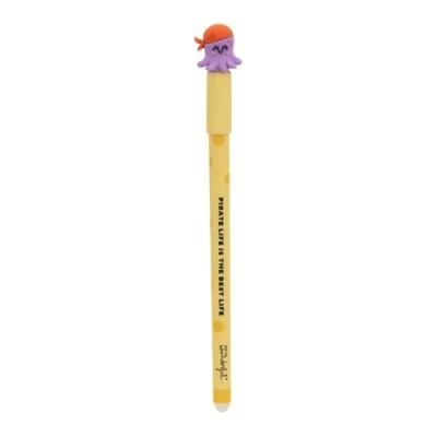 Imagen de Mr. Wonderful Boli borrable Bo pirata Pirate life is the best Bolígrafo con un divertido pulpo Color: amarillo.