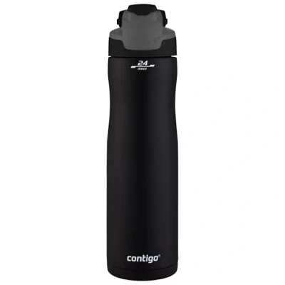 Imagen de Contigo Autoseal Chill botella de bebida, agua acero inoxidable con tecnología Autoseal, la aislada mantiene las bebidas frías hasta 28 horas, sin BPA, Unisex Adult, 720 ml