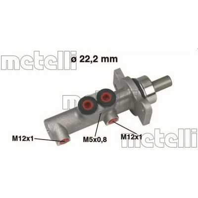 Imagen de METELLI 05 0423 Cilindro Maestro de Freno 22,20 Aluminio CITROËN: C3 I Hatchback, C2 Enterprise, Hatchback