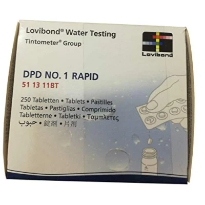 Imagen de Lovibond Recambio tabletas reactivo medición Cloro Libre DPD 1 Lvd. Recarga 250 UD Rapid/Manual. 51 13 11BT