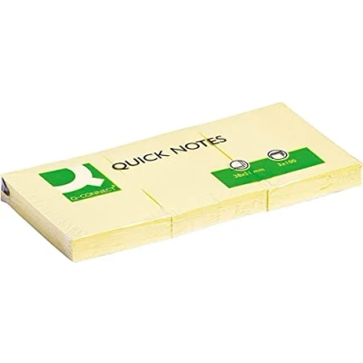 Imagen de Q Connect KF10500 Bloc de notas adhesivas quita y pon 40x50 mm con 100 hojas, 12