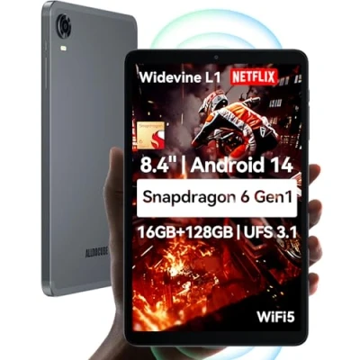 Imagen de Tableta Snapdragon 6 Gen1 de 8,4&quot; ALLDOCUBE iPlay60 Mini Turbo, Android 14, video 4K 1920x1200 FHD, Widevine L1 parlantes duales giroscopio ejes, 16 GB+128 GB+1 TB TF UFS3.1, 5MP/13MP PD18W WIFI5