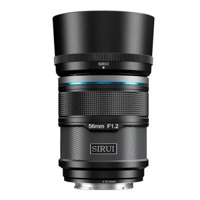 Imagen de SIRUI Sniper 56mm autofocus Enfoque automático Lens, F1.2 APS C cámaras Objetivo Lens Lenses Lente para A5 A6 A7 FX A9 ZV E Series (E Mount, Negro)