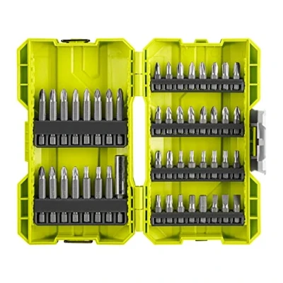 Imagen de RYOBI Caja empilable 48 accesórios de atornillar (32 puntas 25 mm + 15 50 SL / PH PZ HEX T 1 adaptador puntas)