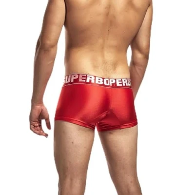 Imagen de UXH Calzoncillos para Hombre, Transpirables, de Seda, Bikinis y Rojo Large