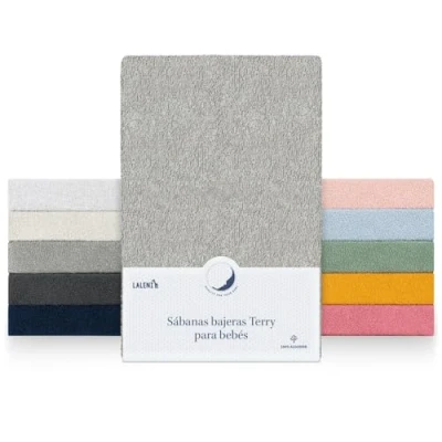 Imagen de Laleni Sabana Bajera Cuna 60x120 de Rizo 2pz sabanas certificadas Oeko Tex 120x60 sin Arrugas Algodon 80% Blanco