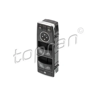 Imagen de TOPRAN 409 629 Interruptor, elevalunas lado del conductor borde cromado MERCEDES BENZ: Clase C Berlina, E GLK