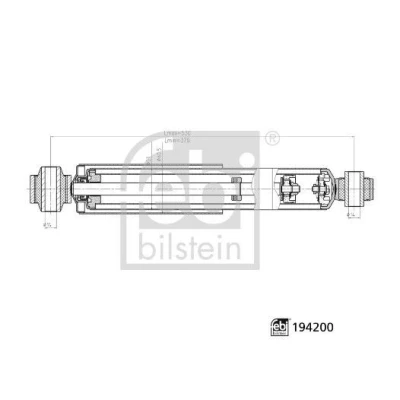 Imagen de FEBI BILSTEIN 194200 Amortiguador Eje trasero izquierda, trasero, derecha Presión de gas 530mm 370mm Bitubular telescópico