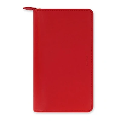 Imagen de Filofax Organizador personal compacto Saffiano con cremallera, diseño de amapola