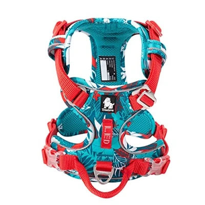 Imagen de Truelove Arnés para perro, sin tirones, ajustable, reflectante, de nailon suave, mascotas pequeñas y grandes TLH5653 (XS, camuflaje azul)