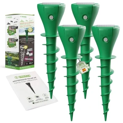 Imagen de ISOTRONIC ahuyentador de topos solar para atornillar, el jardín, topos, roedores, IP65 (4)