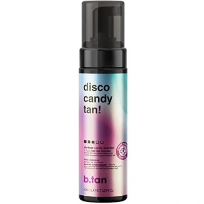 Imagen de b.tan Espuma Autobronceadora Oscura Disco Candy Tan 1 hora, Apto para veganos, sin crueldad animal, 200ml