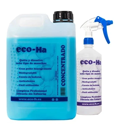 Imagen de ECO HA Desengrasante concentrado gama alta, quitamanchas, detergente ecológico, limpieza hogar, para el multiusos, cocina. AROMA SPA