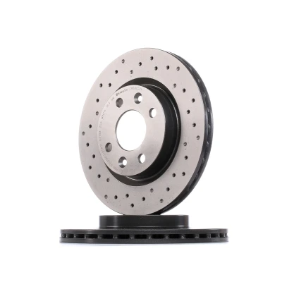 Imagen de BREMBO XTRA LINE 09.5802.2X Disco de freno 259 20,6 4 perforado/ventil. int. revestido altamente carbonizado con tornillos RENAULT: CLIO 2