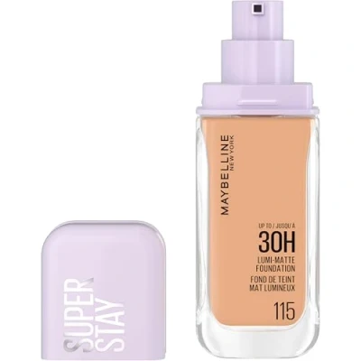 Imagen de Maybelline New York Base de Maquillaje, Hasta 30H, Acabado Mate Luminoso, Lumi Matte, Tono 115
