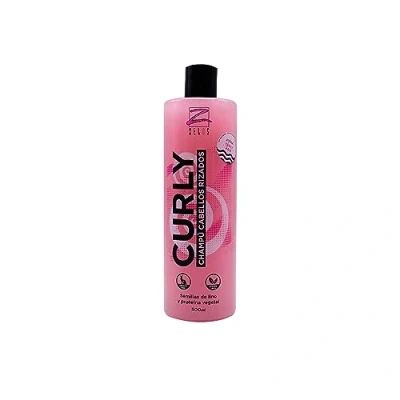 Imagen de ZELOS Curly Champú cabellos rizados Metodo para y ondulados sin sulfatos, siliconas parafinas Con aceite de lino (linaza) 500ml