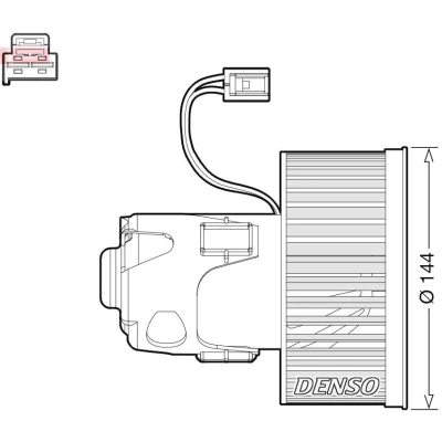 Imagen de DENSO DEA05008 Ventilador de Calefacción para vehíc. con volante a la izquierda BMW: 7, 5 Berlina, Touring