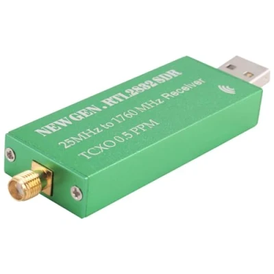 Imagen de Adaptador USB SDR RTL2832U + R820T2 1Ppm TCXO TV Receptor sintonizador