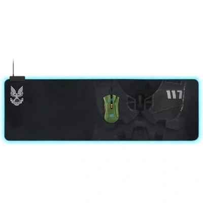 Imagen de Razer Goliathus Extended Chroma Gaming Mouse Pad: iluminación RGB personalizable, material suave, control y velocidad equilibrados, base de goma antideslizante, Halo Infinite Edition