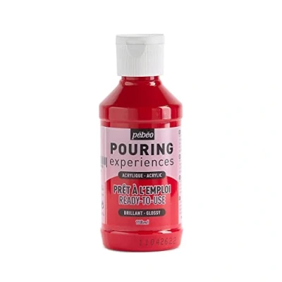 Imagen de Pebeo Experience 118ml Pouring Experiences Pintura acrílica premezclada Lista para Usar, Ideal Arte Fluido, Magenta, 118 ml,