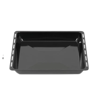Imagen de ICQN Bandeja de horno 45,5 x 37,5 6 cm goteo esmaltada extra profunda Adecuado para Bosch, Siemens, Neff, Constructa, Flavel Resistente a rayones e inoxidable 455 375 milímetro