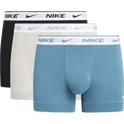 Imagen de Nike Underwear Trunk 3 PACK Culotte, Hombre, Talla: Large, Smokey blue/white