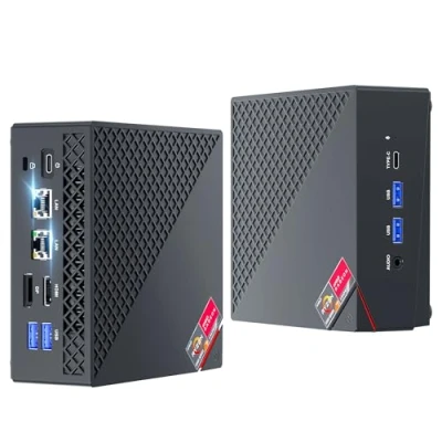 Imagen de NiPoGi AM06 Pro Mini PC 32GB DDR5 RAM, АMD Ryzen 7 6800H (8C/16T, hasta 4,7 GHz), 512GB M.2 NVMe SSD Ordenador WiFi 6/BT 5,4K@60Hz Triplo Display HDMI +DP+Type C,Dual LAN,Micro para Oficina