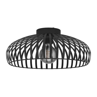 Imagen de Eglo Mogano 3 lámpara de techo, diseño monocromático, para salón metal negro, pasillo, con casquillo E27, diámetro 43 cm