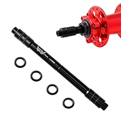 Imagen de MUQZI Adaptador QR de Bicicleta 12 a 9 mm, Cubo Rueda Delantera 135 Eje pasante liberación rápida para Carretera montaña, Color Negro
